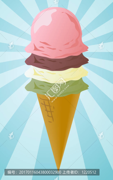 冰淇淋錐插圖