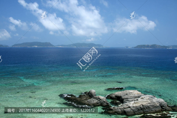 珊瑚礁-渡嘉敷島；沖繩；日本