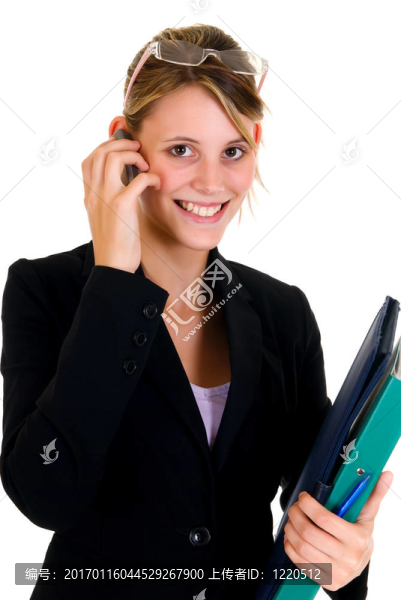 女商人在電話