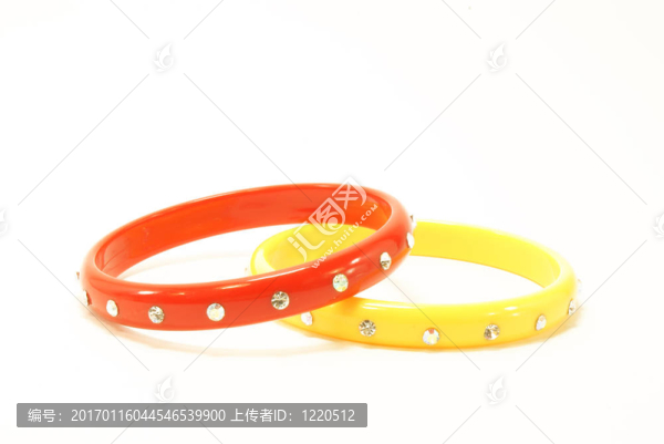 紅色和黃色的手鐲