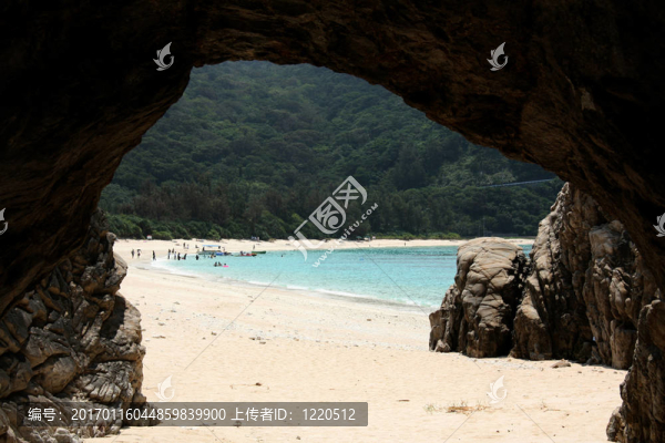 熱帶海灘-渡嘉敷島；沖繩；日本