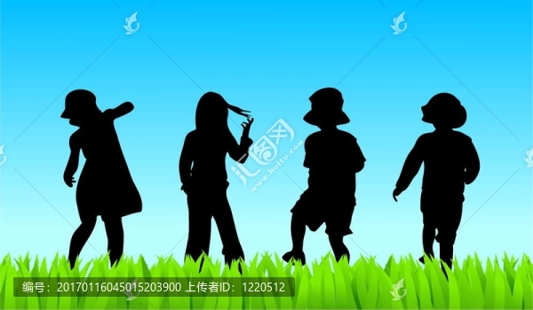 草地上的孩子