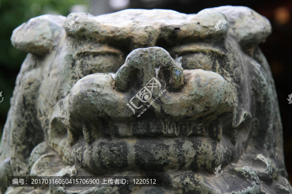 獸石像-淺草神社；東京；日本