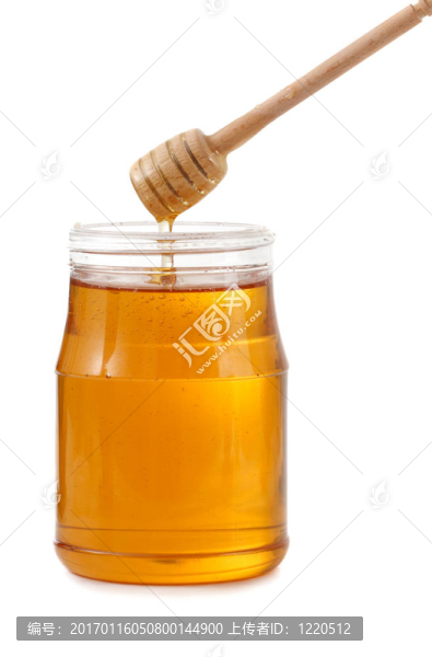 一罐蜂蜜用木棍