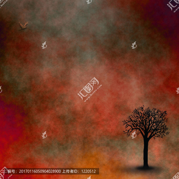 紅色的天空景觀