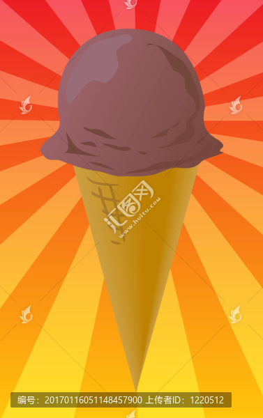 冰淇淋錐插圖