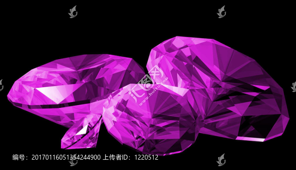 3d紫晶寶石分離