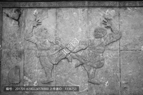 少林武僧浮雕