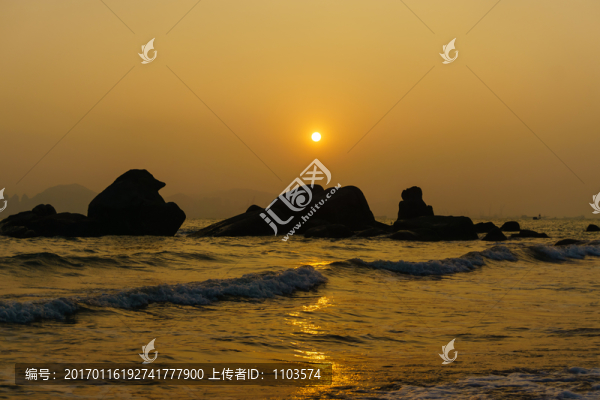 廈門海濱日落