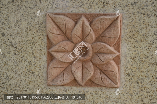 立體石雕花