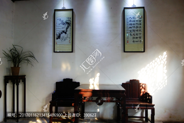 中式古典園林室內(nèi)小景