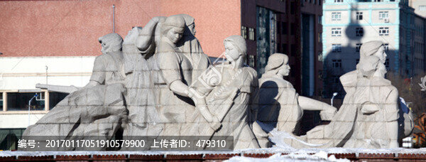八女投江,雕塑,牡丹江,花崗巖
