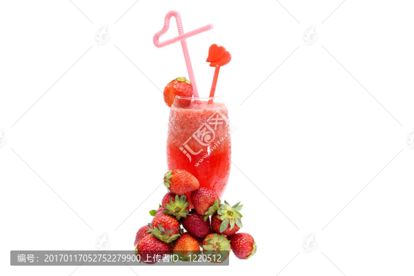 草莓果汁和水果