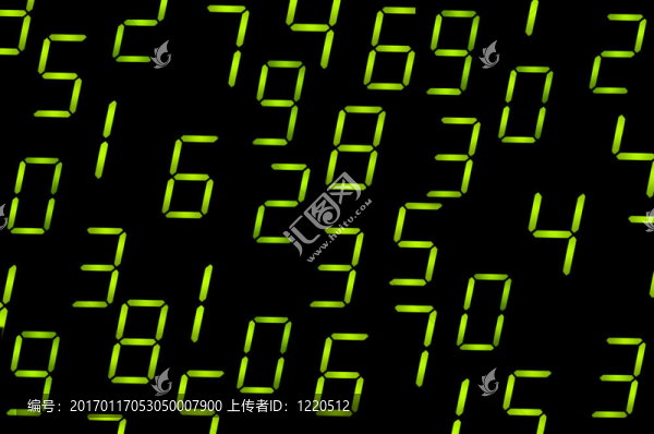 綠色水晶數(shù)字