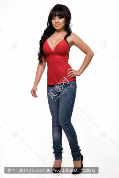 穿著休閑裝的女人