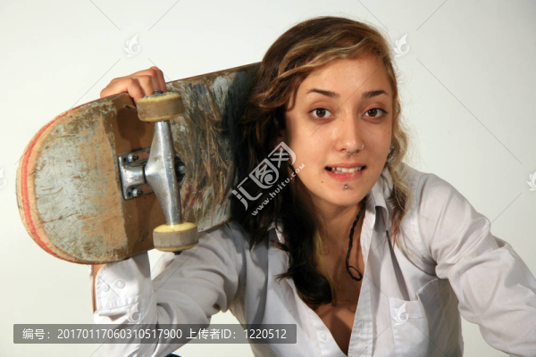 一個混血的年輕女人的肖像