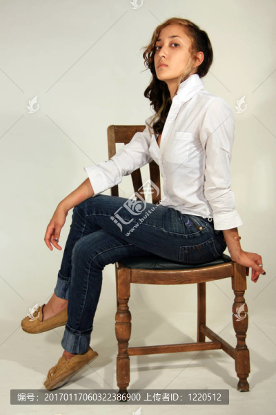 一個混血的年輕女人的肖像