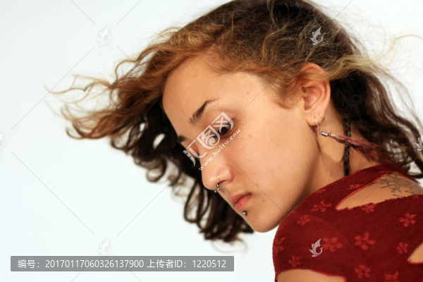 一個(gè)混血的年輕女人的肖像