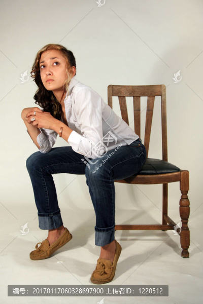 一個混血的年輕女人的肖像