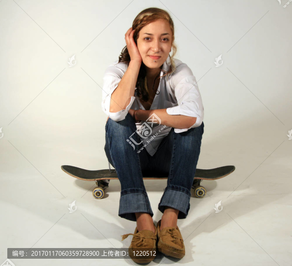 一個混血的年輕女人的肖像
