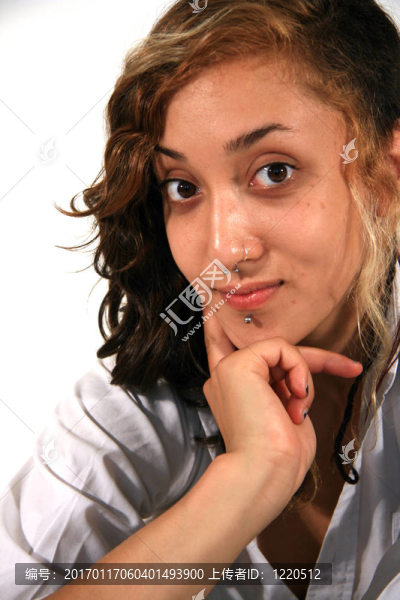 一個混血的年輕女人的肖像