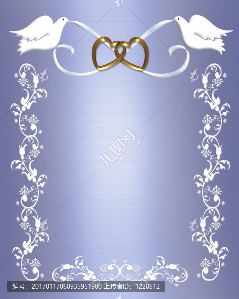 藍(lán)色緞上的婚禮鴿派