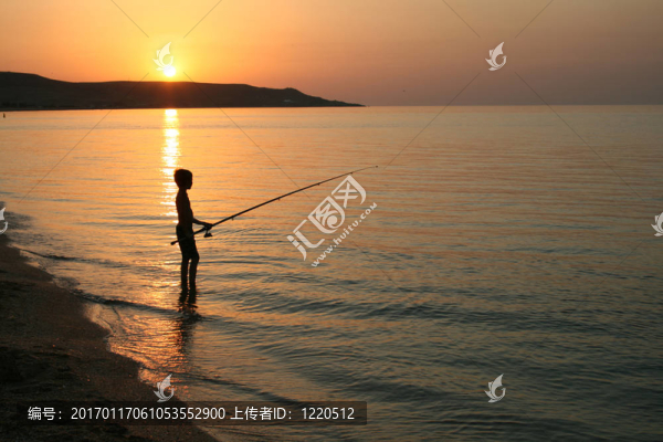 一fisherboy剪影。