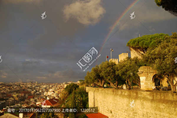 彩虹Castelo,Sao,Jorge