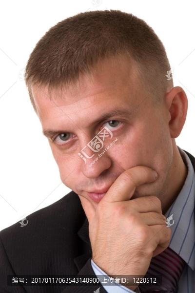 嚴肅的商人