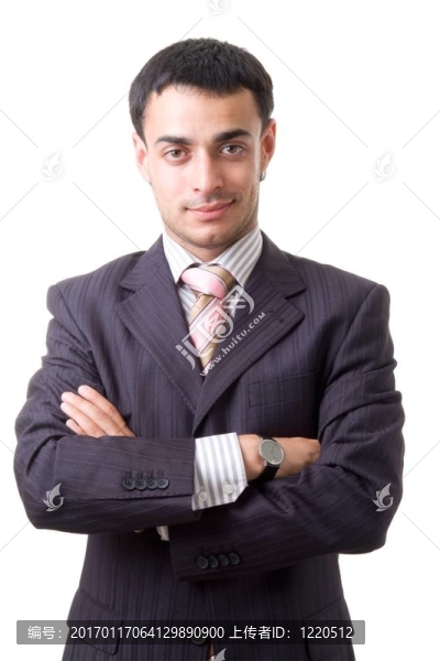 微笑的年輕商人