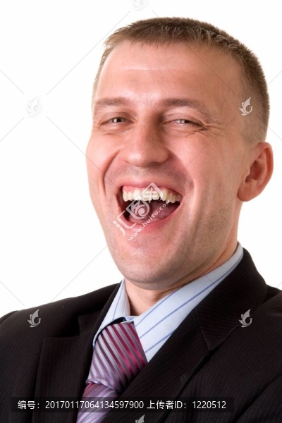 微笑的年輕商人