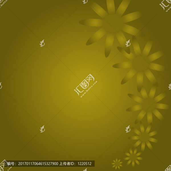 金色的花朵背景