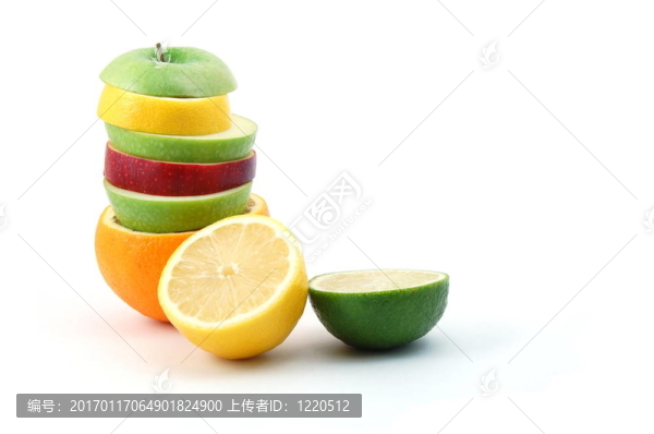 白色背景上的蘋果