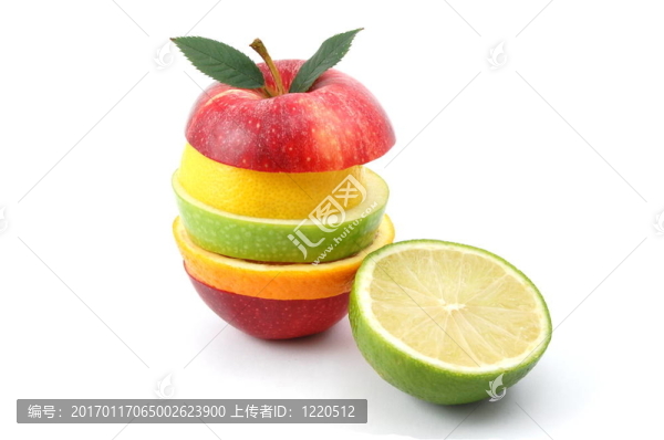 白色背景上的蘋果