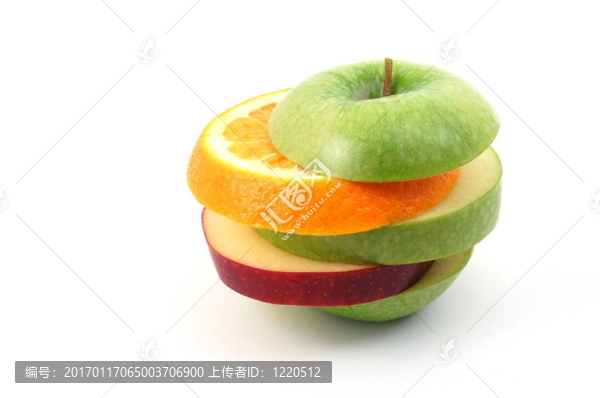 白色背景上的蘋果