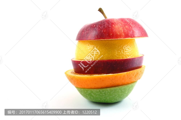 白色背景上的蘋果