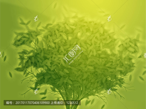 帶有落葉的樹；插圖