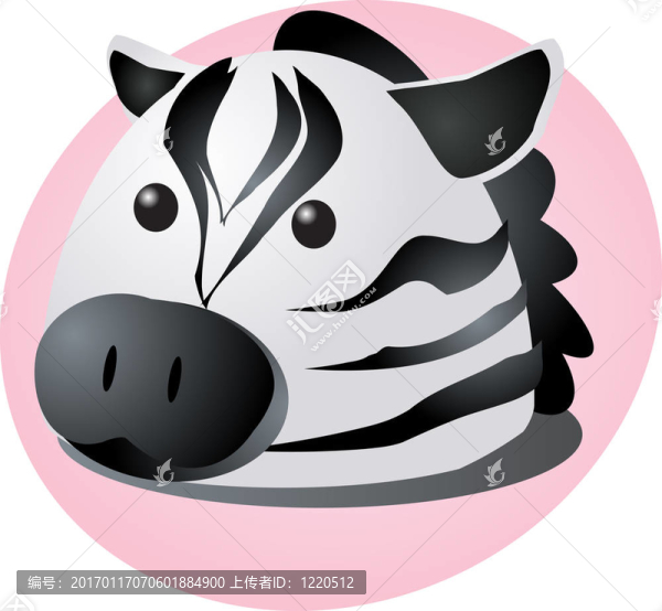 卡通斑馬