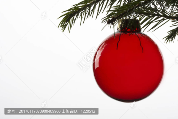 紅色圣誕樹球
