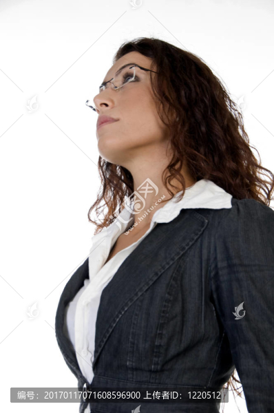 美麗的女人向上