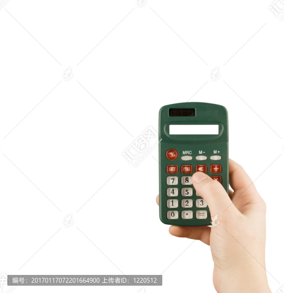 商業(yè)金融計(jì)算器握在女人手中