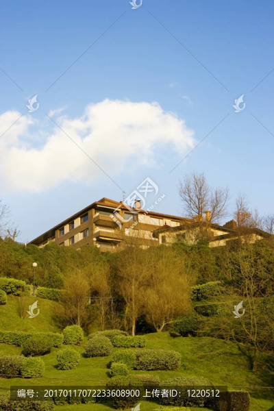 居住區(qū)花園建筑房屋建筑。