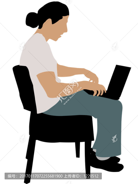 在筆記本電腦上工作的人