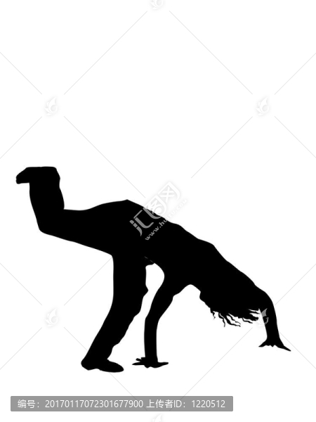 男人在做倒立