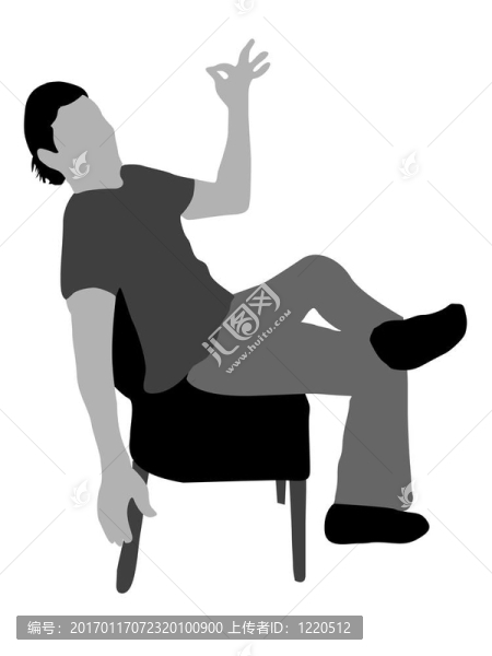 帶有手勢的男人