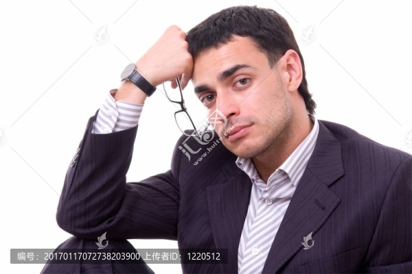 嚴(yán)肅商人的肖像
