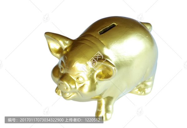 金色的小豬存錢罐