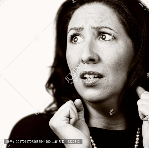 嚇壞了Hispanic,Woman