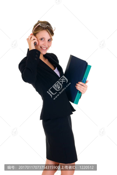 女商人在電話