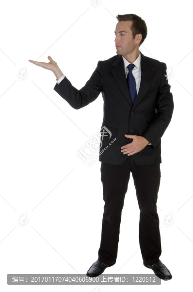 商人展示開(kāi)放的棕櫚
